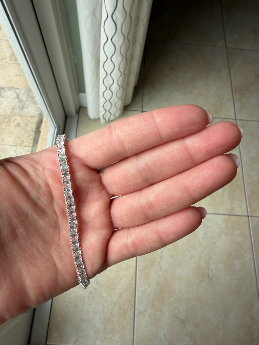 Miranda Frye Audrey Tennis Necklace In Silver — image 4 of 6